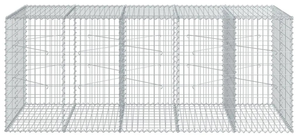 Cesto gabião com cobertura 250x100x100 cm ferro galvanizado