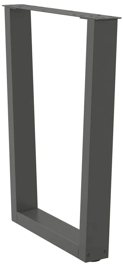 Pés para mesa de jantar em V, 2 peças, antracite, 70x(72-73,3) cm, aço