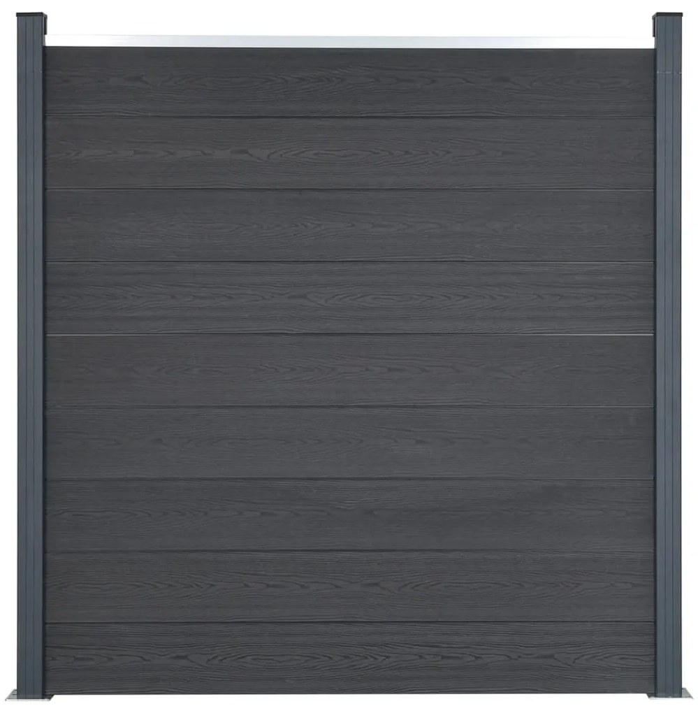 Conjunto de painéis de vedação 699x186 cm WPC cinzento