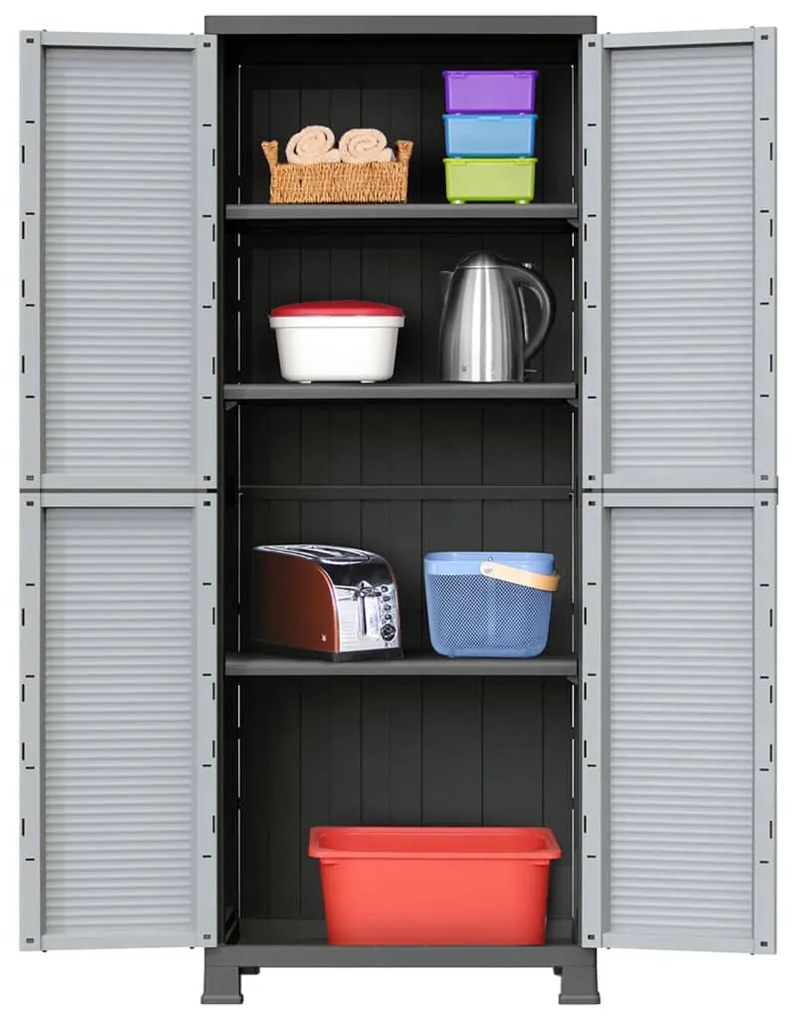 vidaXL Armário de plástico 68x39x171,5 cm