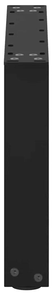 Pés para mesa de centro em formato de U, 2 peças, preto, 50x(30-31) cm