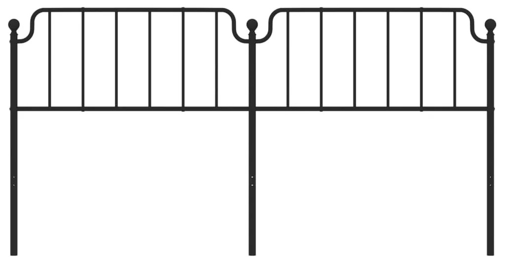 Cabeceira de cama 200 cm metal preto