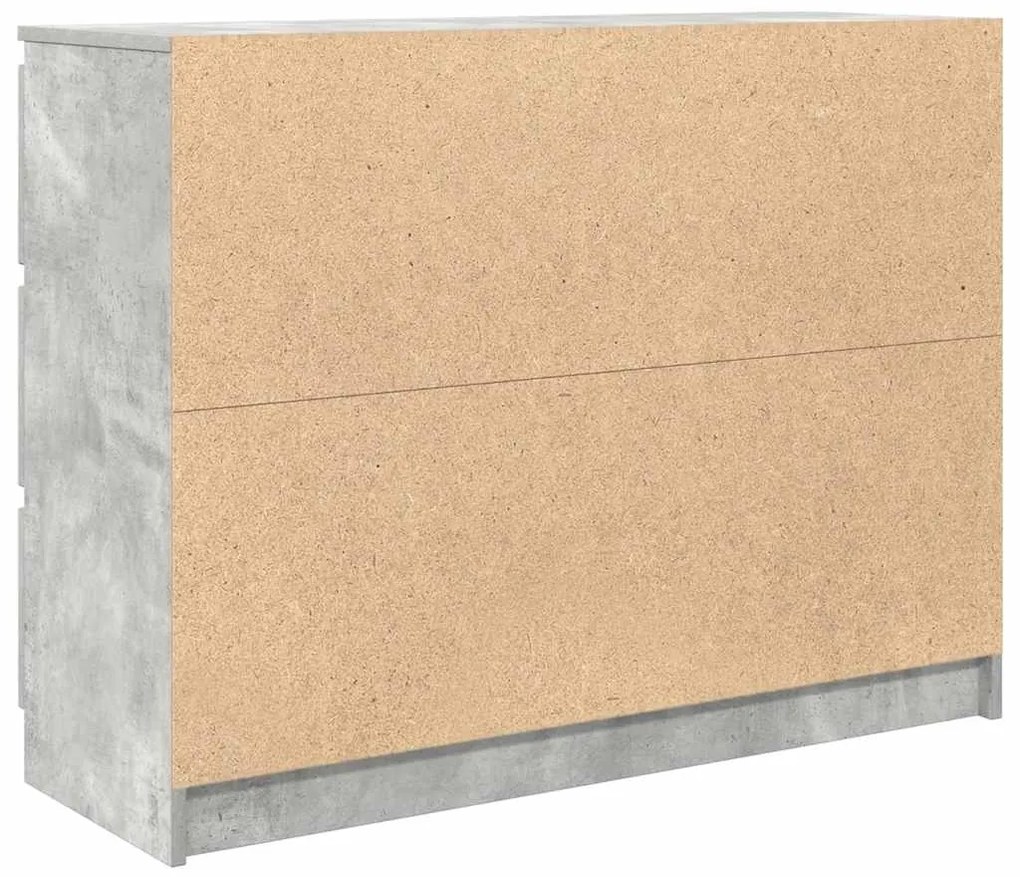 Aparador 100x35x76 cm derivados de madeira cinzento cimento