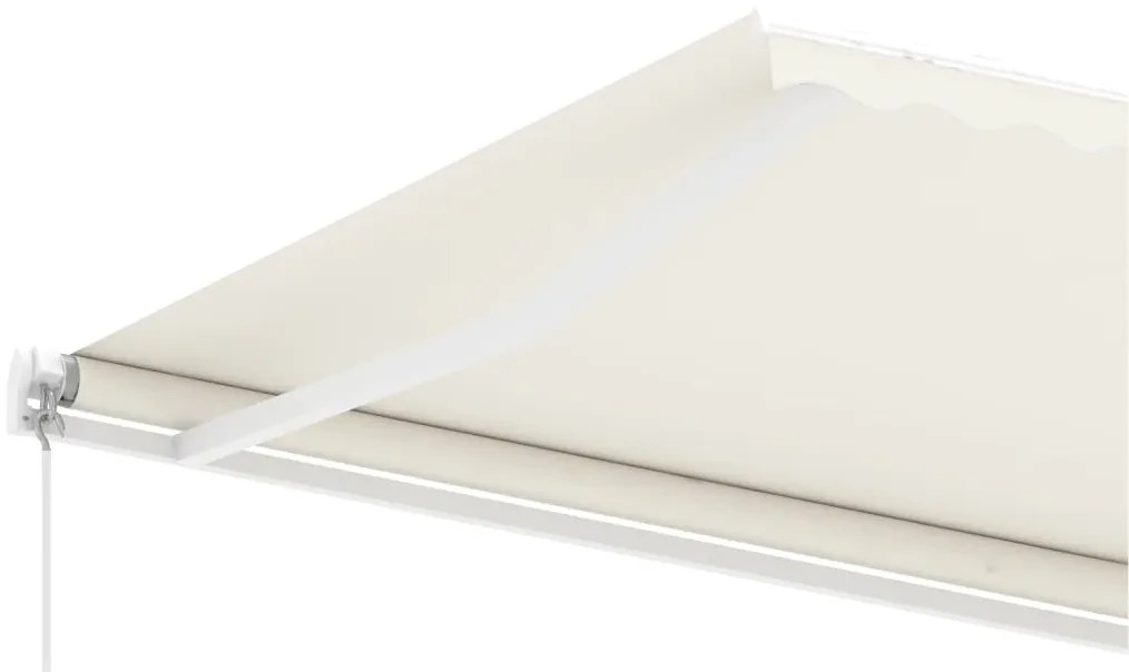 Toldo retrátil manual independente 400x300 cm cor creme