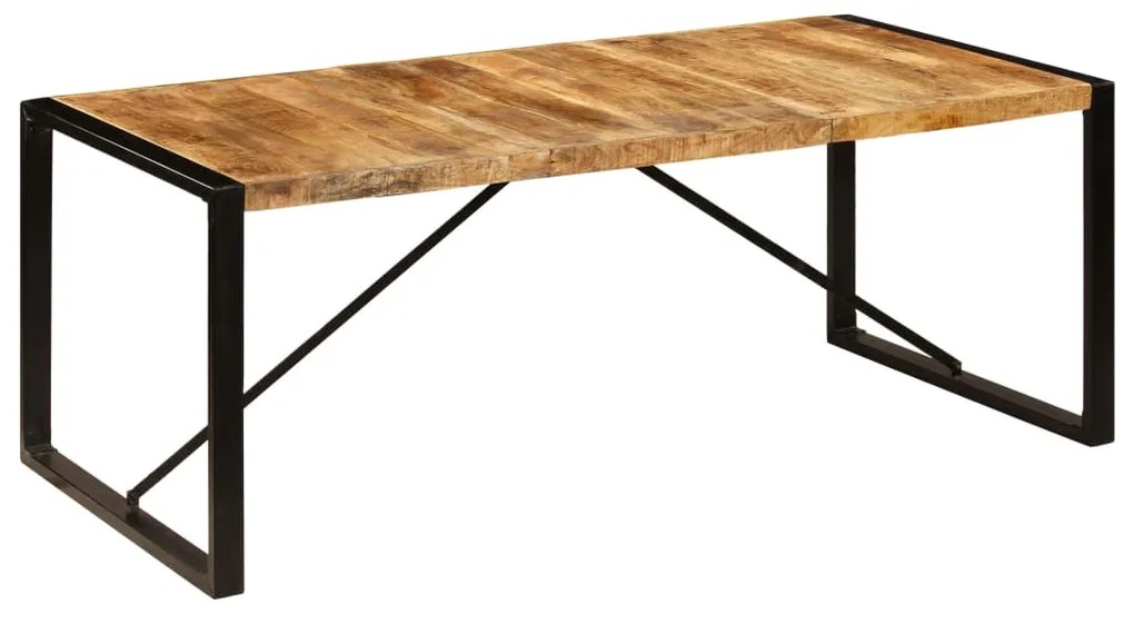 Mesa de jantar madeira de mangueira maciça 200x100x75 cm