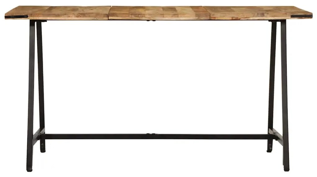 Mesa de jantar 140x70x75 cm madeira de mangueira maciça