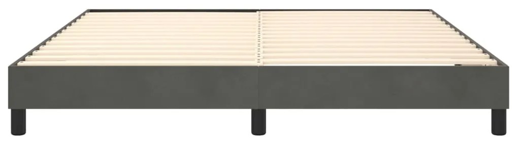 Estrutura de cama sem colchão 180x200 cm veludo cinzento-escuro