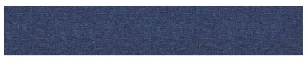 Painel de parede 12 pcs 90x15 cm tecido 1,62 m² azul