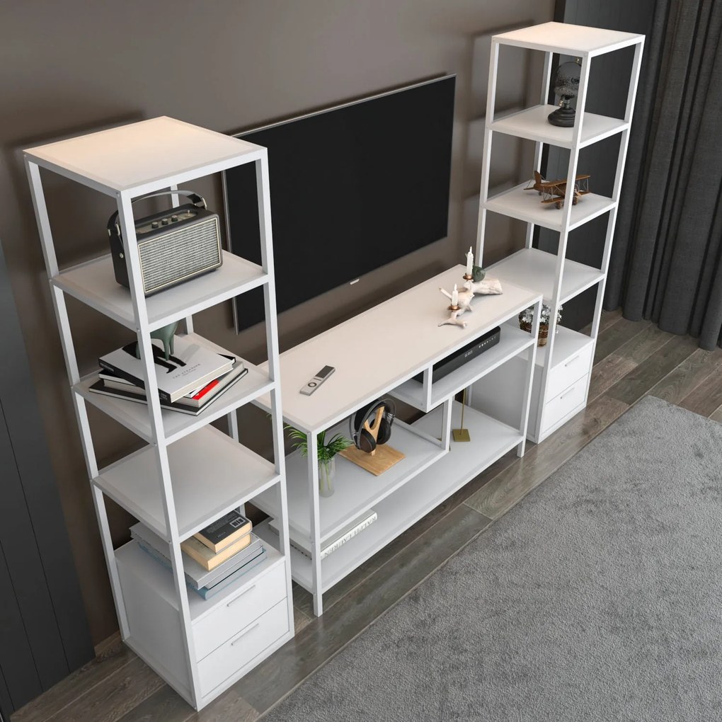 Unidade TV Robbins – Branco – 198 cm x 39 cm x 160 cm