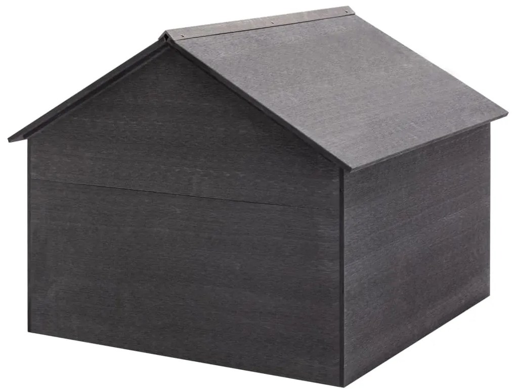 Abrigo para corta-relva 80x80x70 cm WPC cinzento