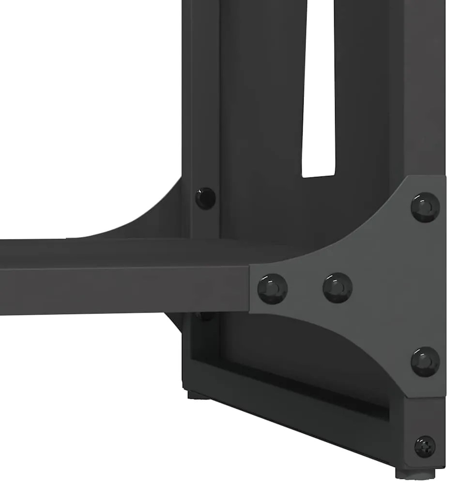 Suporte para lenha 40x30x80 cm aço laminado a frio preto