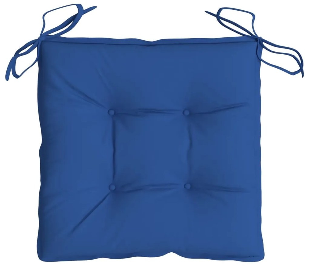 Almofadões de cadeira 2 pcs 40x40x7 cm tecido oxford azul