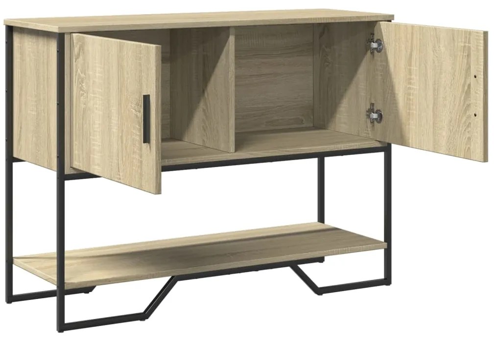 Mesa consola 100x35x74,5cm derivados de madeira carvalho sonoma