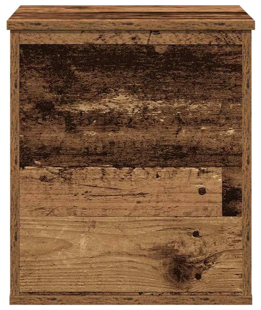 caixa de arrumação vidaXL em madeira antiga 40x42x46 cm em contraplaca