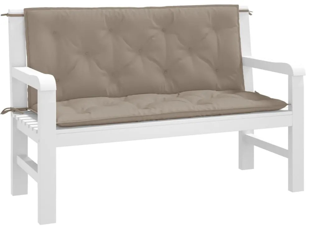 Almofadões banco jardim 2 pcs tecido oxford cinza-acastanhado
