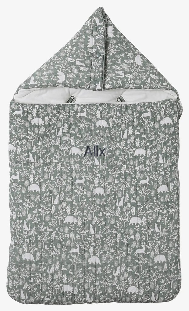 Ninho em gaze de algodão azul-cristalino