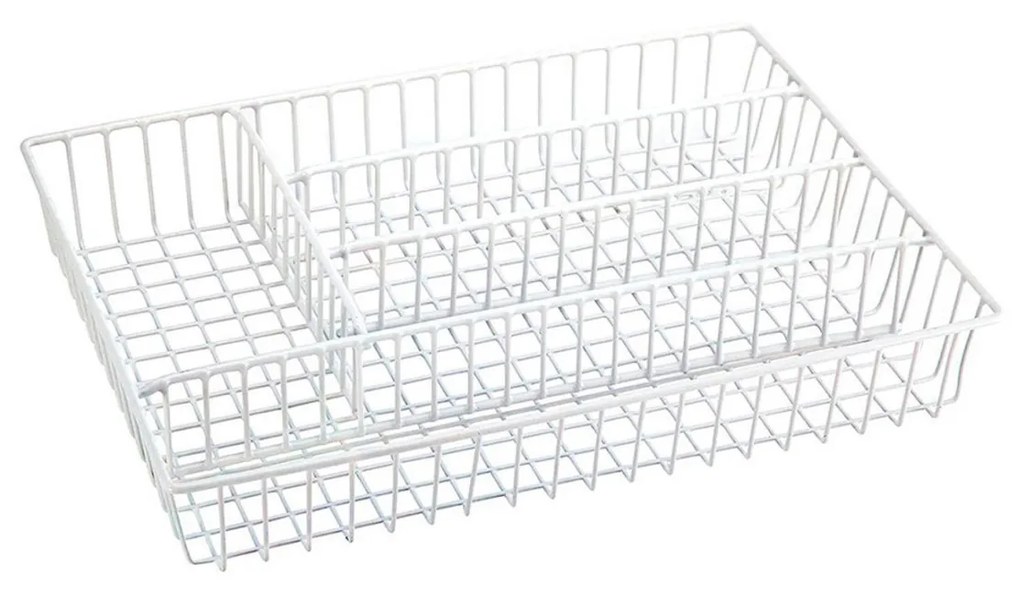 Organizador Multiusos Metal Branco 36X26X4.5CM