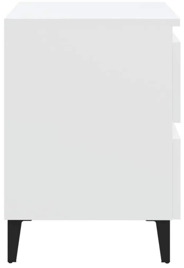 Mesas de cabeceira 2 pcs 40x35x50cm derivados de madeira branco