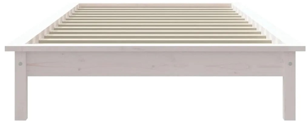 Estrutura de cama 90x200 cm pinho maciço branco