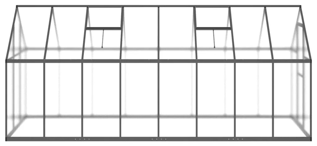 Estufa com estrutura base 445x169x195 cm alumínio antracite