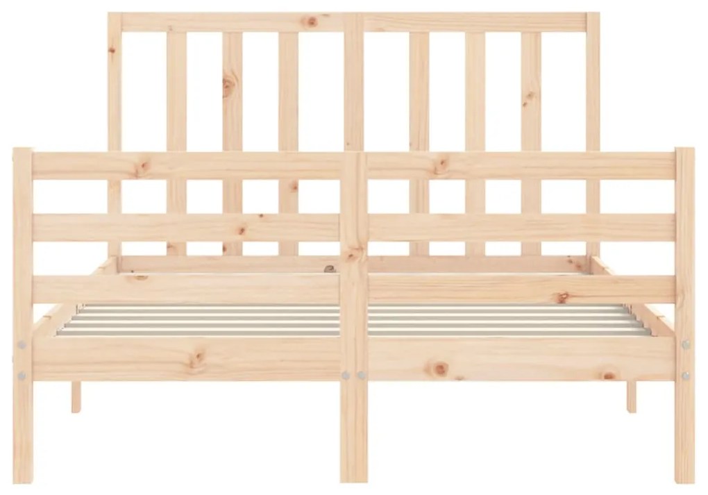 Cama sem colchão 140x200 cm madeira de pinho maciça
