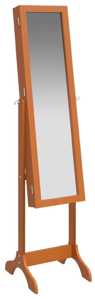 Espelho de Pé Ambra com Guarda-Jóias - Castanho - Design Nórdico