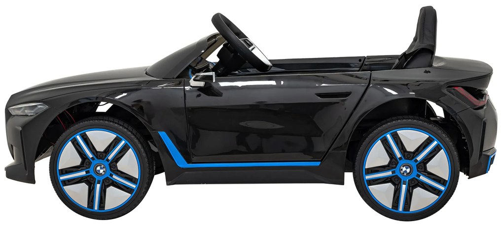 Carro elétrico para Crianças BMW I4 12V, Rodas Espuma EVA, Assento couro ecológico Preto