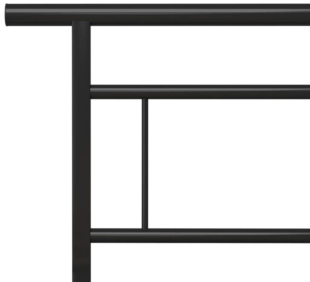 Estrutura de cama metal 160x200 cm preto
