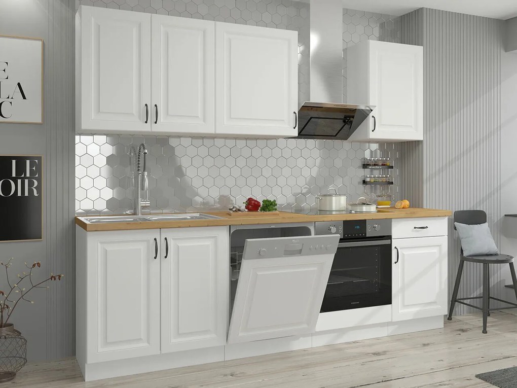 Conjunto de cozinha modular Retro White 150