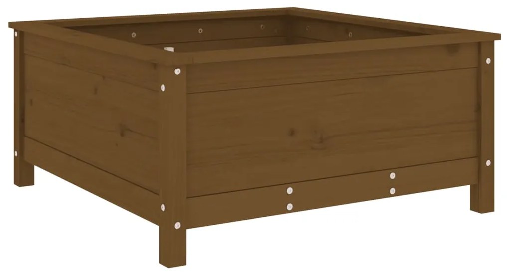 Vaso/floreira jardim 82,5x82,5x39 cm pinho maciço castanho-mel