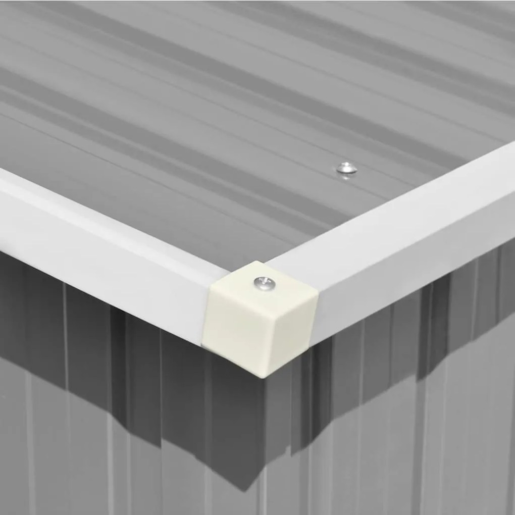 Abrigo de jardim 257x779x181 cm aço galvanizado cinzento