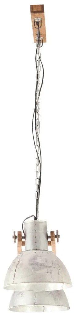 Candeeiro suspenso industrial 25 W 109 cm E27 prateado