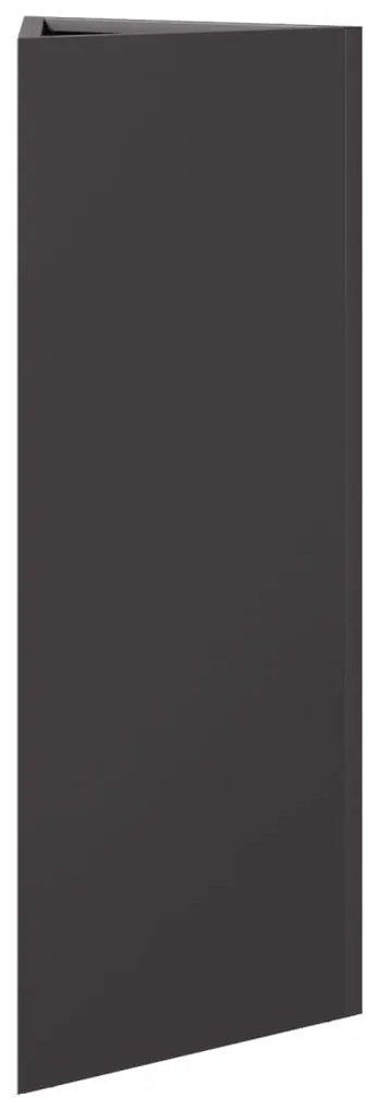 Vaso/floreira de jardim triangular 30x26x75 cm aço preto