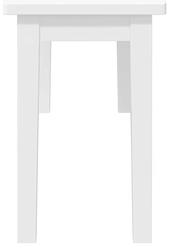 Banco 110 cm madeira seringueira maciça branco