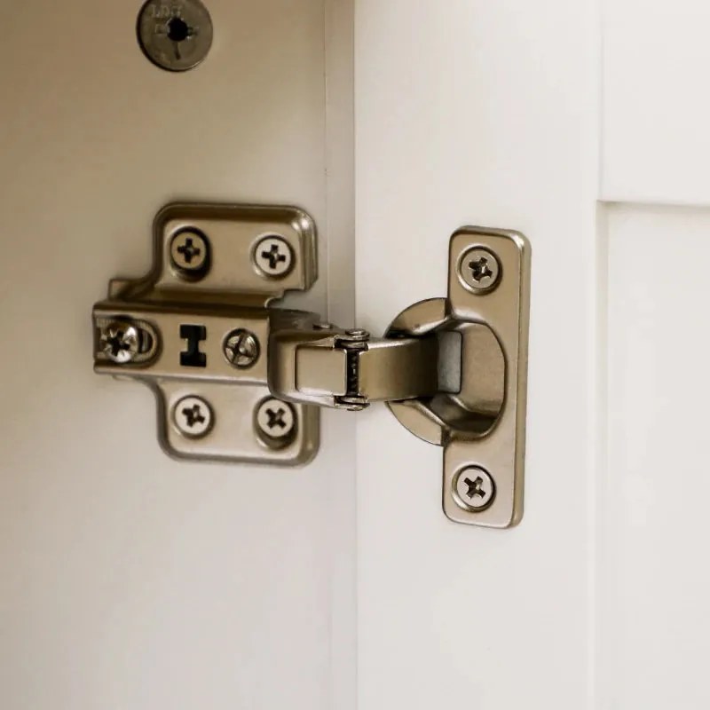 Aparador Mylov com 3 Portas de 120 cm - Branco/Castanho - Design Nórdi