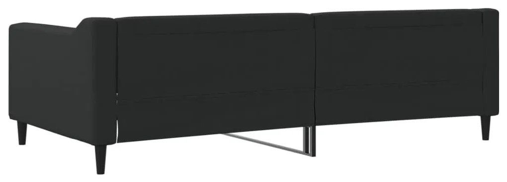 Sofá-cama 100x200 cm tecido preto