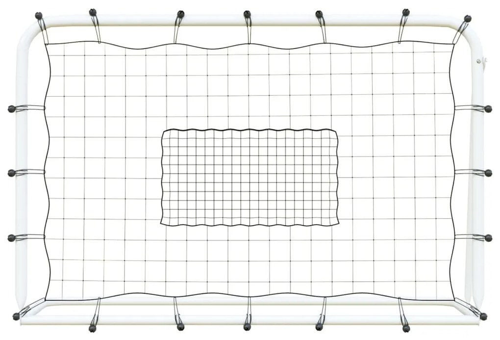 Rede de ressalto para futebol aço e PE branco/preto