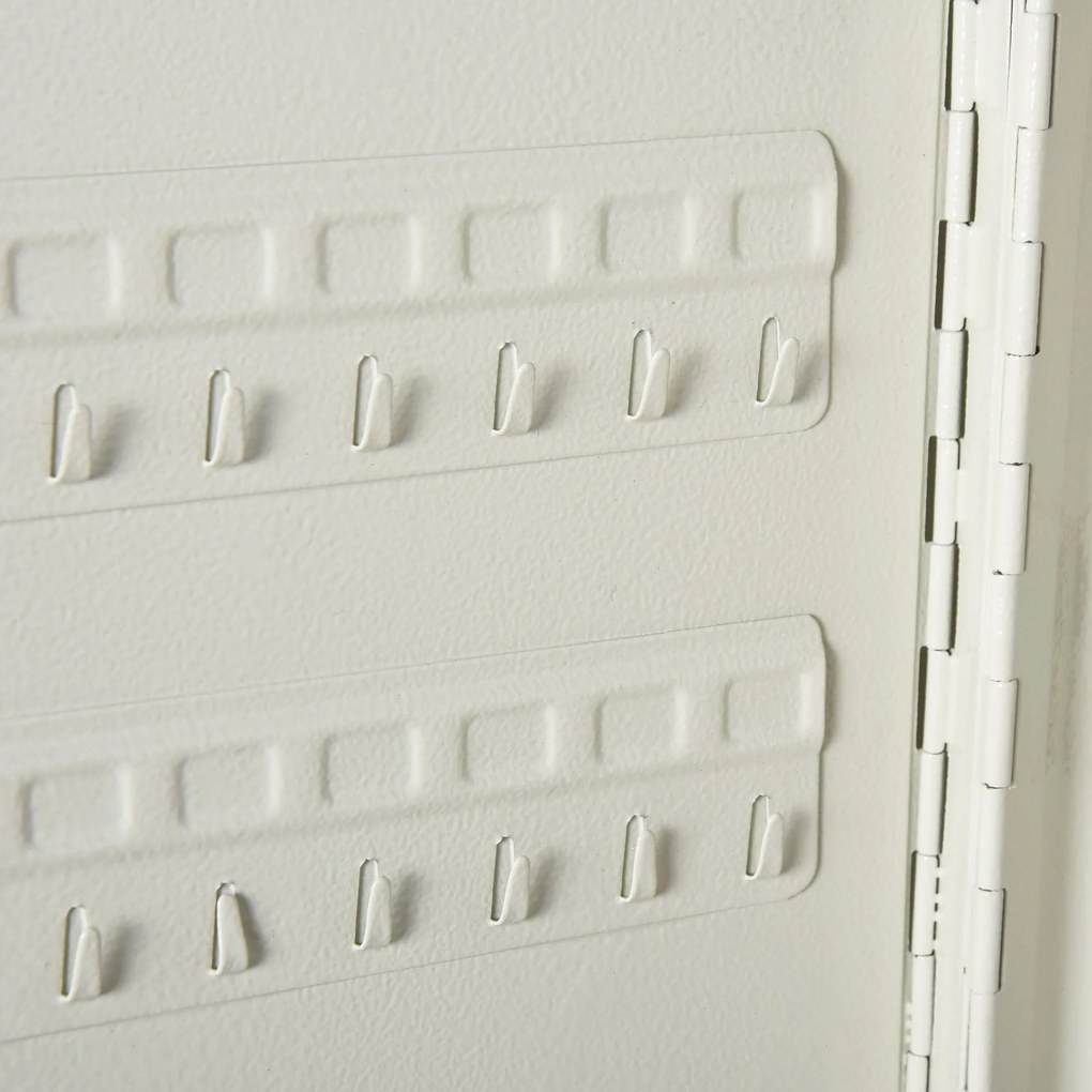 Armário de chaves com etiquetas de alta segurança de 93 ganchos 30x24x7.5 cm Bege