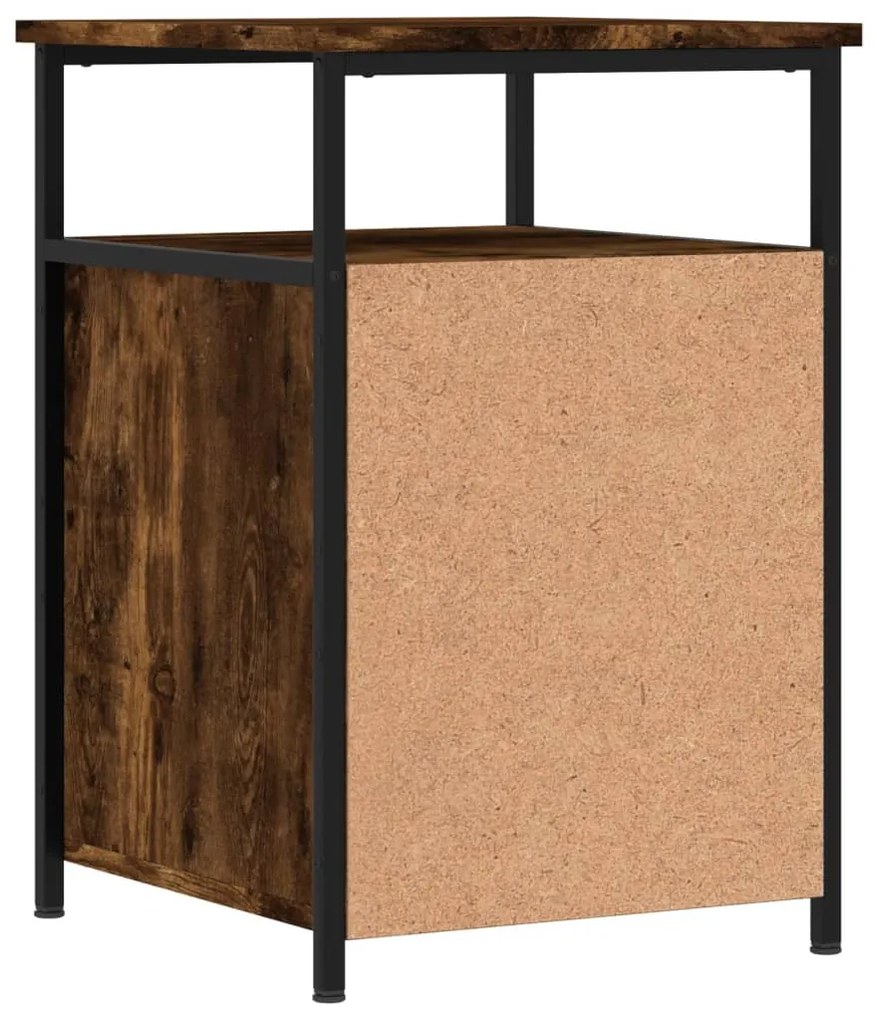 Mesa de cabeceira 40x42x60 cm derivados madeira carvalho fumado