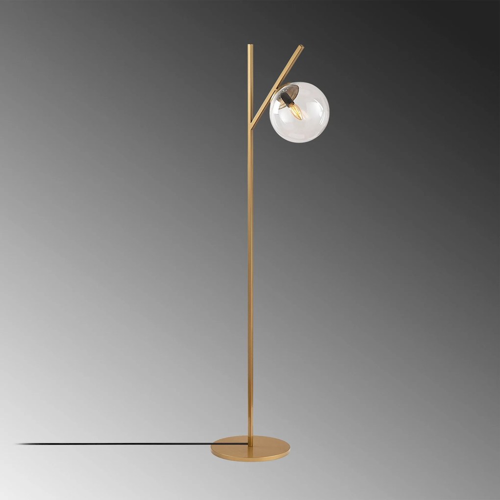 Lâmpada de Pé Fork – Dourada – 31 x 45 x 152 cm