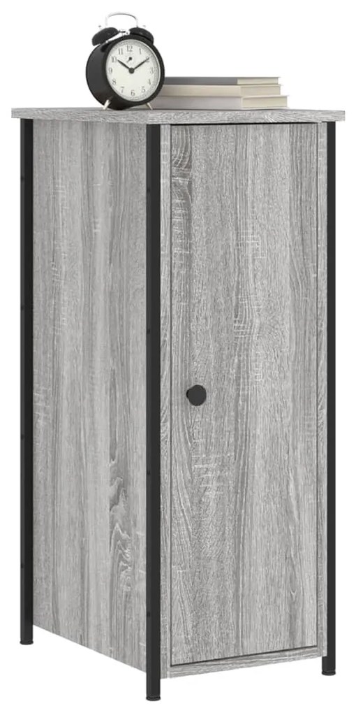 Mesa cabeceira 32x42x80 cm derivados de madeira cinzento sonoma