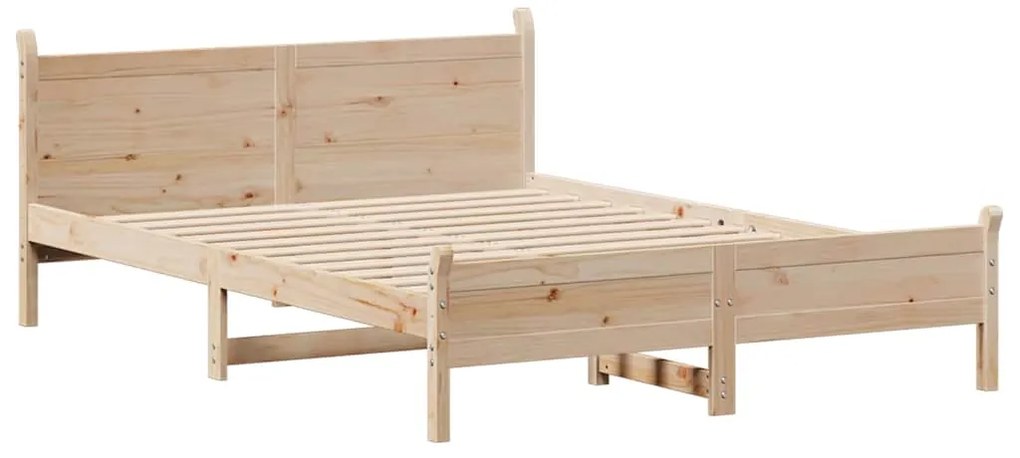 Cama sem colchão 140x190 cm madeira de pinho maciça