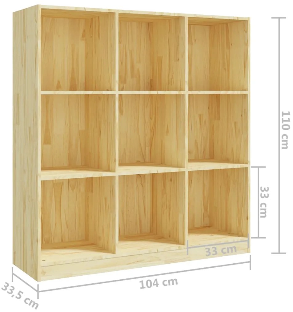 Estante/divisória 104x33,5x110 cm madeira de pinho maciça