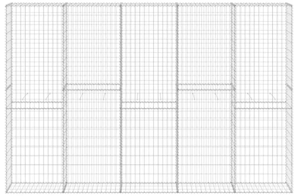 Muro gabião com tampas aço galvanizado 300x30x200 cm
