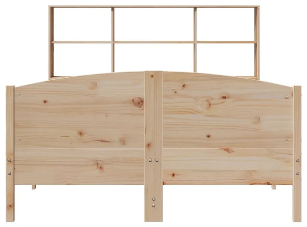 Cama com estante sem colchão 150x200 cm pinho maciço