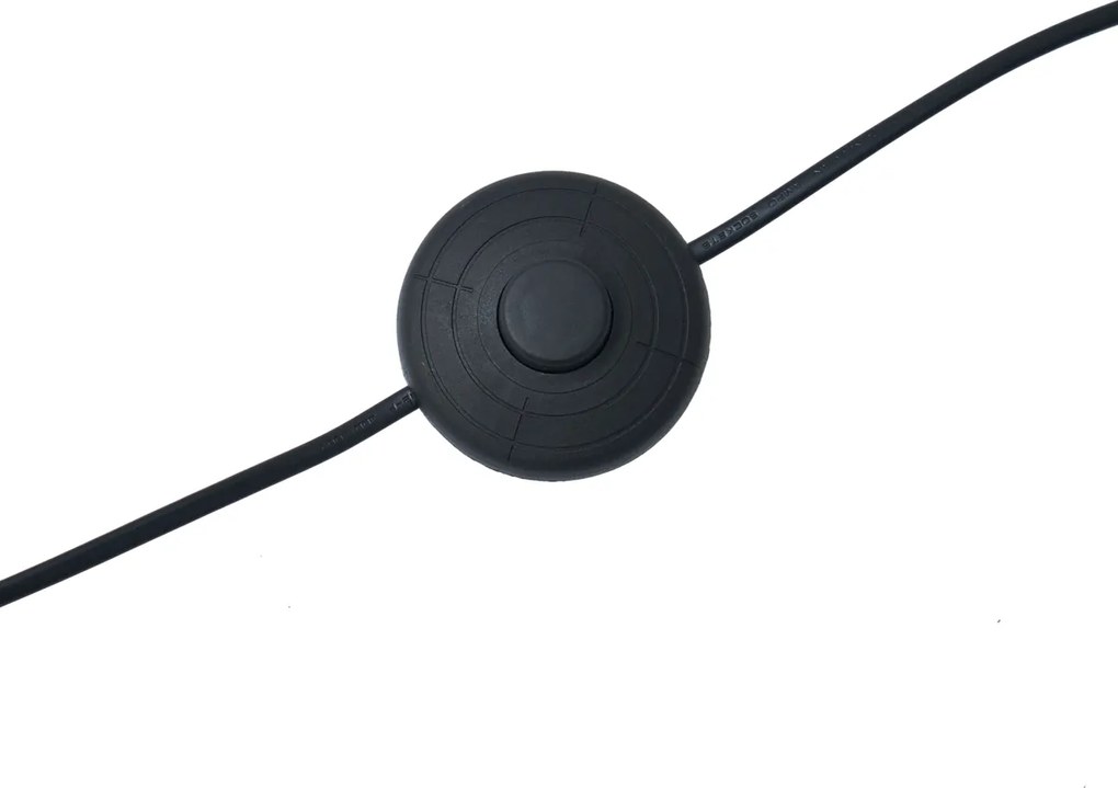 Candeeiro de pé de madeira com abajur laranja e interior dourado 50cm - Tripod Classic