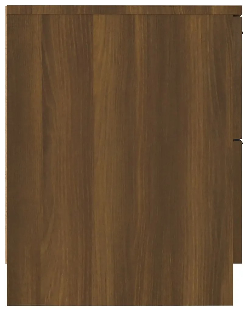 Mesa de cabeceira derivados de madeira carvalho castanho