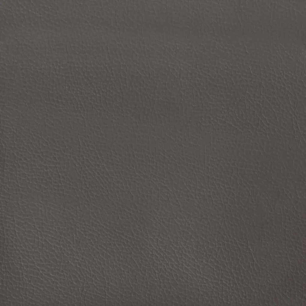 Cama com molas/colchão 100x200 cm couro artificial cinzento