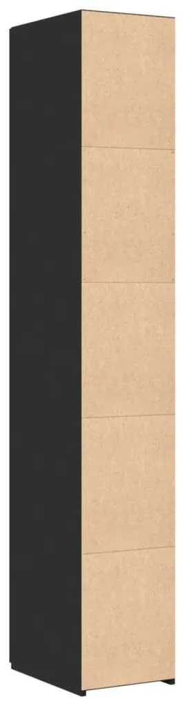 Armário alto 30x42,5x185 cm derivados de madeira preto