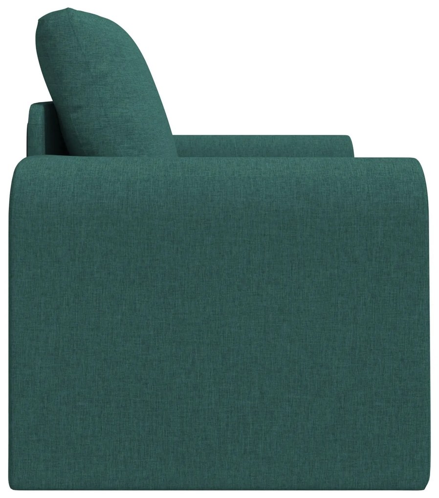 Sofá Cama de Chão 2-em-1 Verde Escuro 98x71x83 cm Tecido